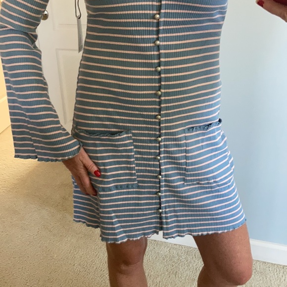 Blue & Pink Stripe Mini Dress - Picture 8 of 11